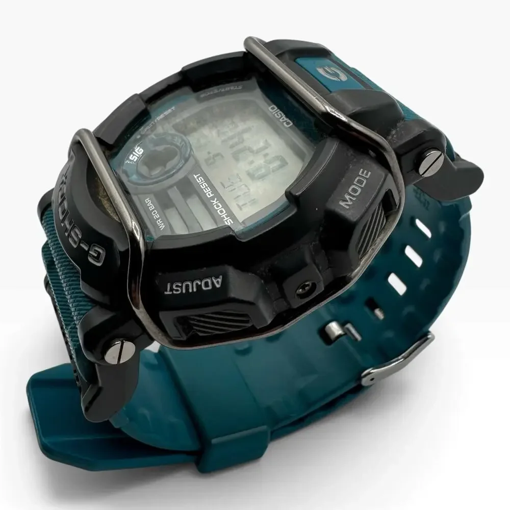 Casio G-Shock GD-400-2 Teal Black Digital Watch 3434 Face Guards 200M